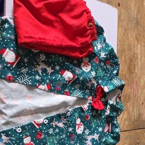 Festive Green and Red Holiday Outfit